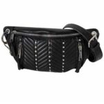 zara-black-quilted-studded-belt-bag