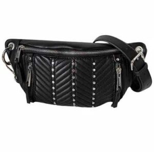 zara-black-quilted-studded-belt-bag